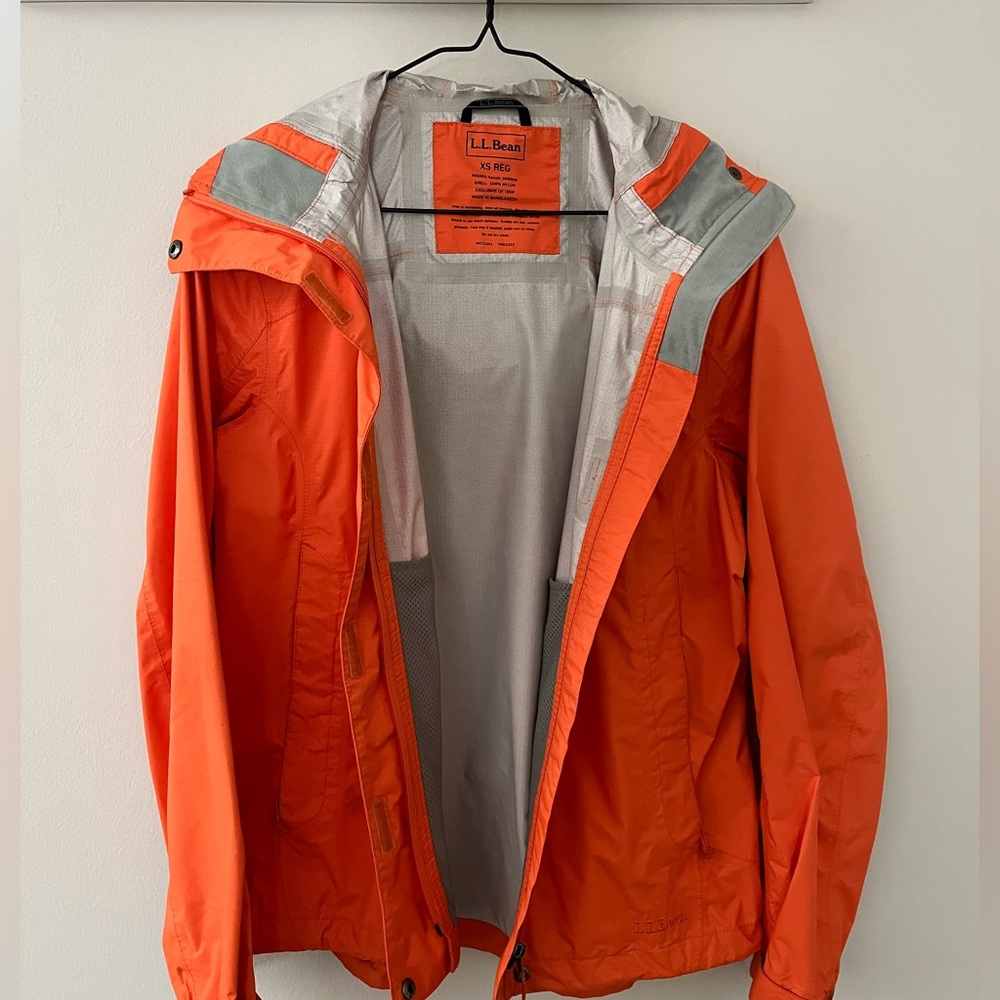 Orange L.L Bean Raincoat